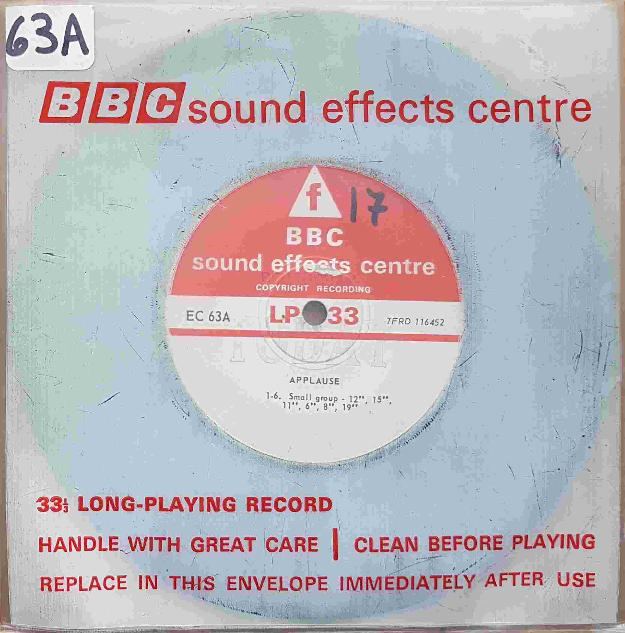 Picture of EC 63A Applause by artist Not registered from the BBC records and Tapes library